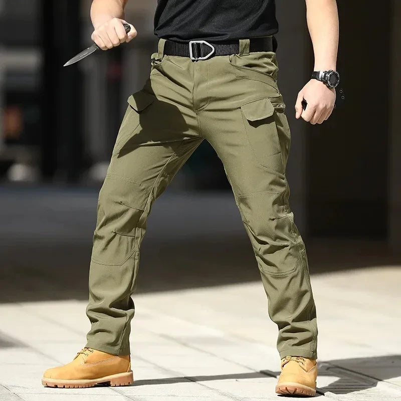 Tactical cargo pants, multi-pocket outdoor functional long pants for men, slim fit, durable and versatile