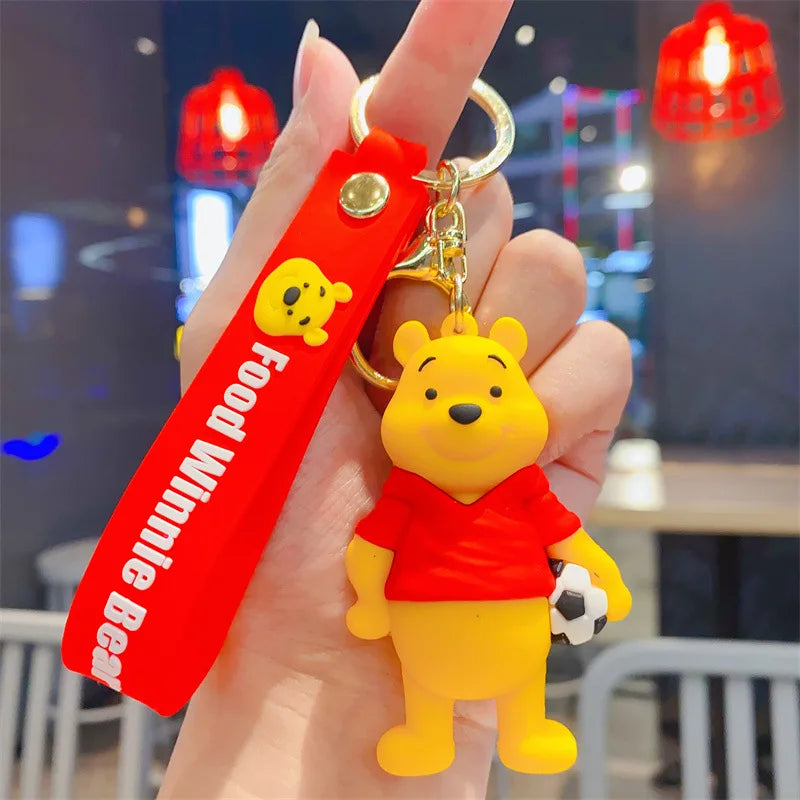 New Cartoon Anime Disney Keychain Mickey Mouse Minnie Lilo & Stitch Keyring Key Chain Car Pendant Kids Toys Gift Wholesale