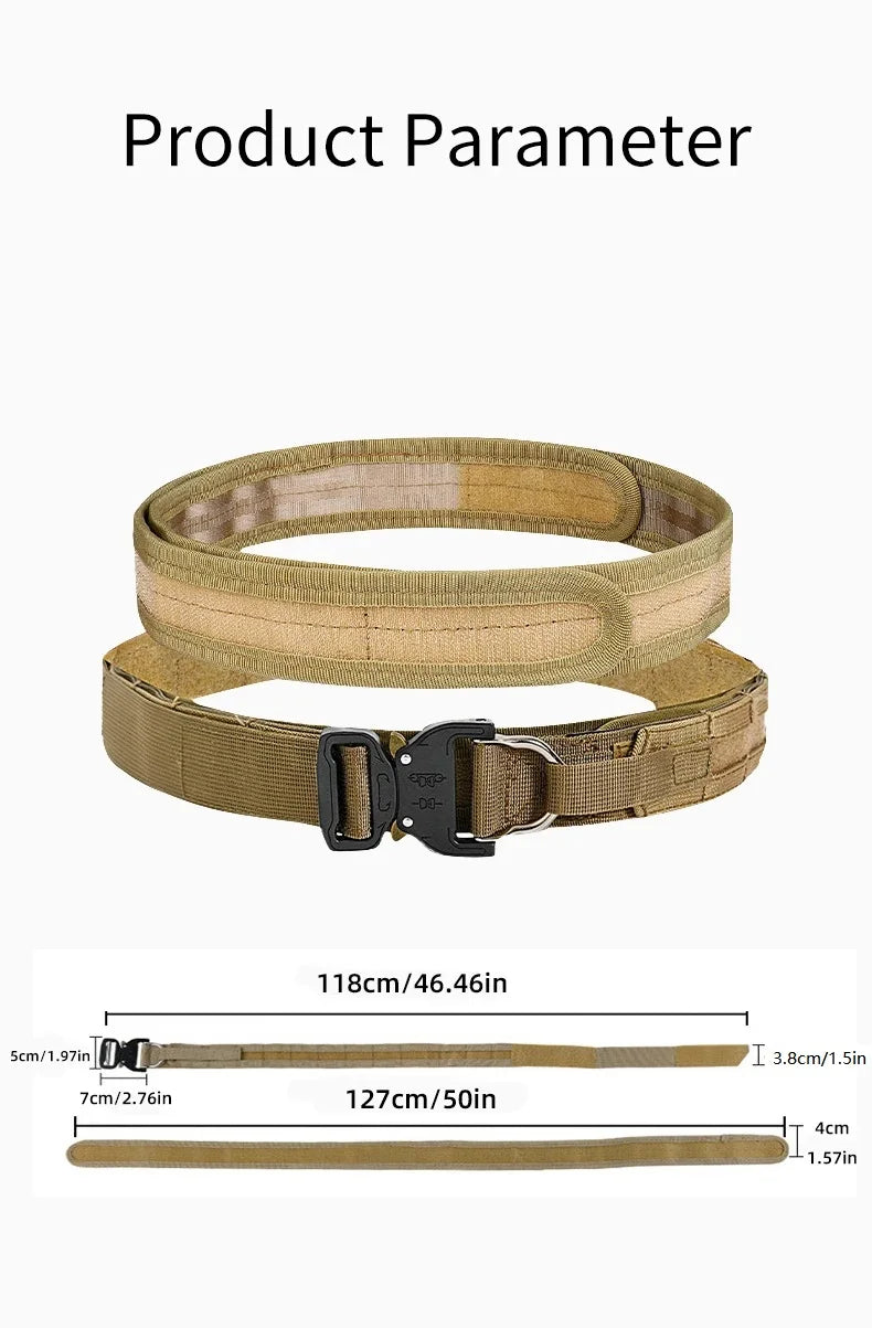 Quick-Release Tactical Belt: Durable, Stylish Braid Design, etal Buckle -Ideal for Outdoor Adventures & Daily Wear