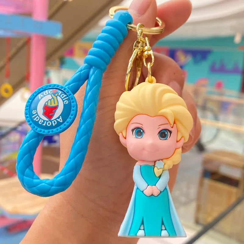 New Cartoon Anime Disney Keychain Mickey Mouse Minnie Lilo & Stitch Doll Keyring Ornament Key Chain Car Pendant Kids Toys Gift