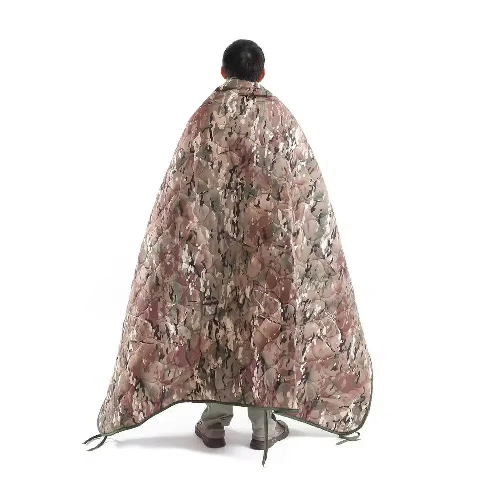 Tactical Camping Blanket Outdoor Emergency Folding Camouflage Quilt Nap Blanket Suitable for Camping Shooting Hunting Mat