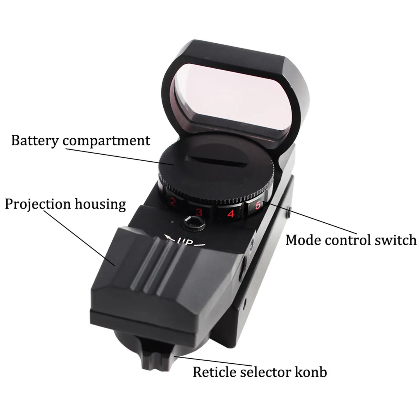 Outdoor Hunting 4 Reticle Electro Red Green Dot Sight Rifle Scope 1X22X33