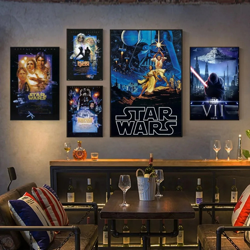 1pc Star Wars Poster Bedroom Posters Bar Coffee Tube Art Hanging Paintings Living Room Decor