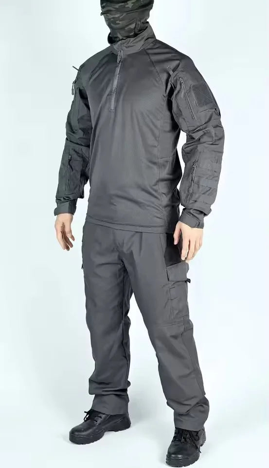 Tactical Suit Set Men Hunting Training Shirt Pants 2 Piece Sets Outdoor Uniform Camouflage Quick-dry Ripstop Clothing Hiking