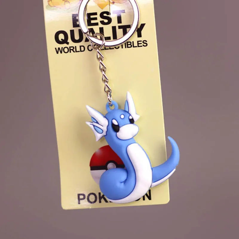 New Pokemon keychain Pikachu Pokémon PVC soft plastic pendant fashion bag pendant Charmander doll keychain car keychain