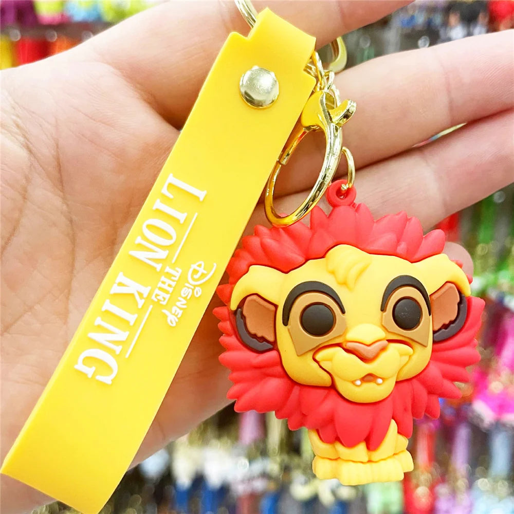New Cartoon Anime Disney Keychain Mickey Mouse Minnie Lilo & Stitch Keyring Key Chain Car Pendant Kids Toys Gift Wholesale