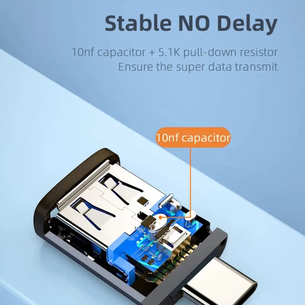 to Type-C Charging Data Male to Female Transfer Adapter Usb to Type C OTG Connector USB C Adapter USB Converter U Disk Reader