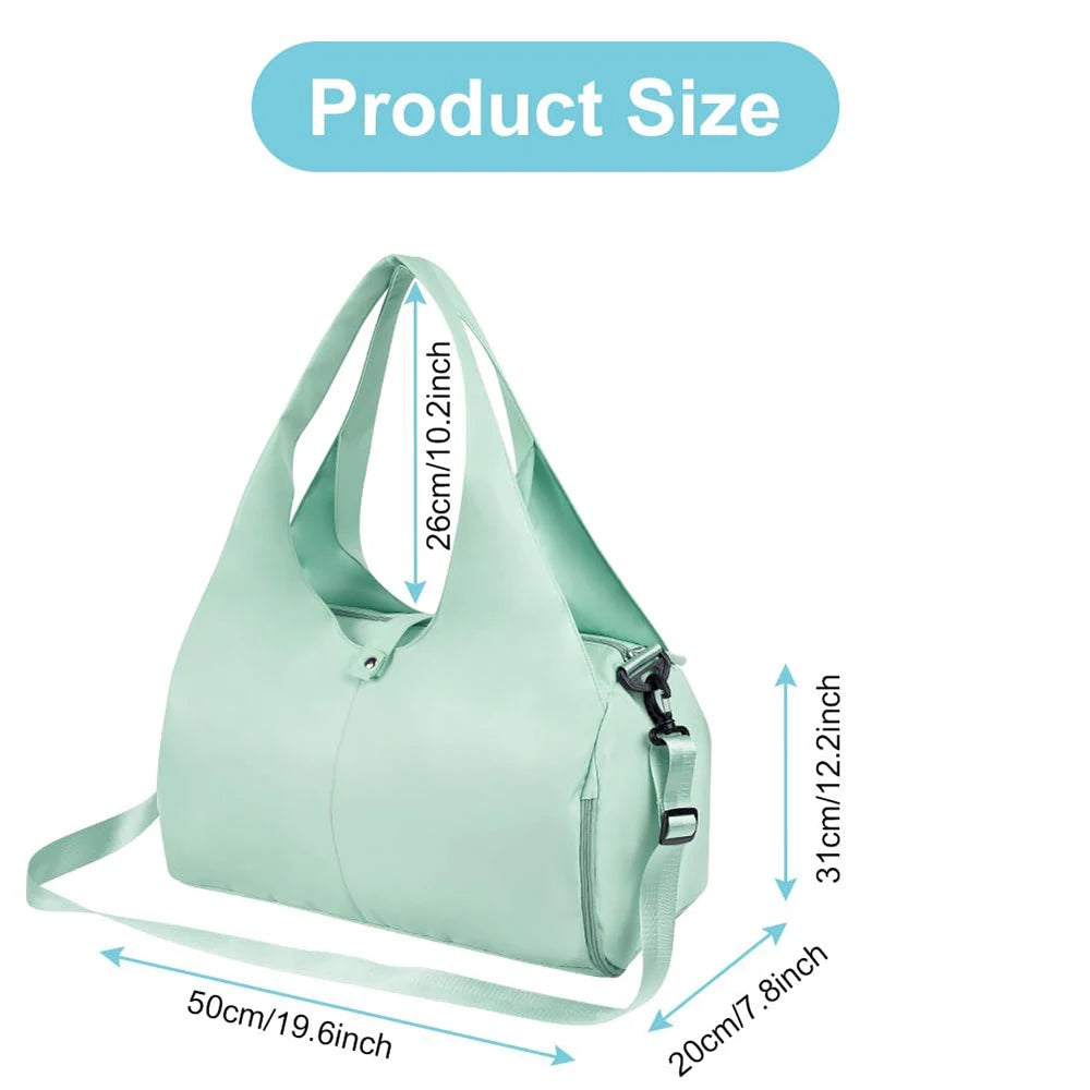 Yoga Mat Gym Bag For Women's Independent Shoe Compartment Handbags Travel Fitness Tote Bag Large Capacity Swimming Shoulder Bag