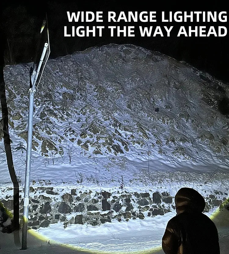 Tactical LED Flashlight High Power USB Rechargeable Camping Torch with Telescopic Zoom Emergency Spotlight Built-in Battery
