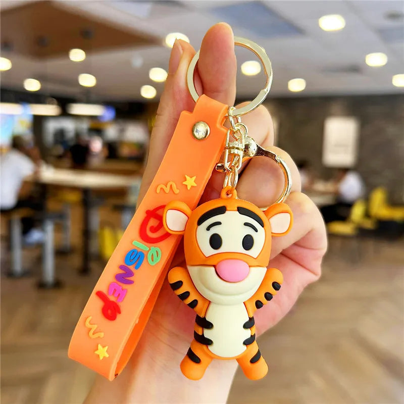New Cartoon Anime Disney Keychain Mickey Mouse Minnie Lilo & Stitch Keyring Key Chain Car Pendant Kids Toys Gift Wholesale