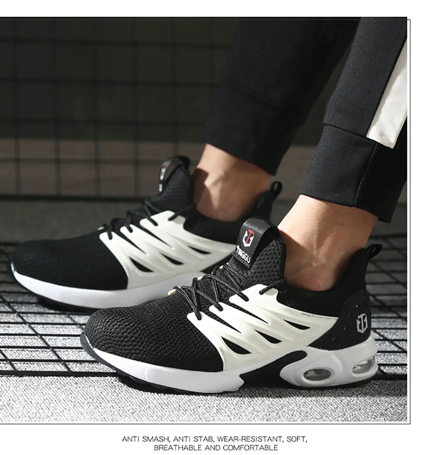 Safety shoes are anti smashing, anti piercing, lightweight, soft, comfortable, breathable, and protective work shoes