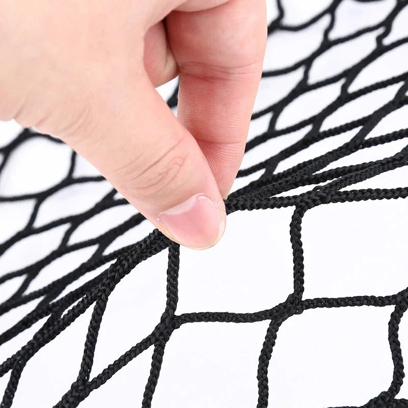Universal Large Car Cargo Net Nylon Elastic Mesh Luggage Cargo Storage Pickup Tidy Net for Van SUV Truck Mesh Network Pocket