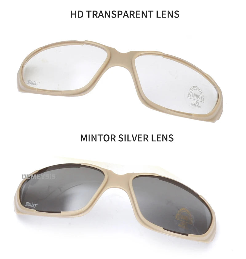 Tactical Glasses Outdoor Safety Polarized Sunglasses UV Protection for Hunting Biking Cycling Hiking Motorcycle Safety Eyewear