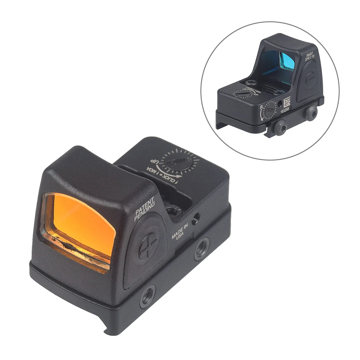 Red Dot Sight Scope RM-CC Mini Red Dot Tactical Optics Riflescope Fit 20mm Rail RMT Rifle Sight Hunting Metal-RM-HD Laser Gk