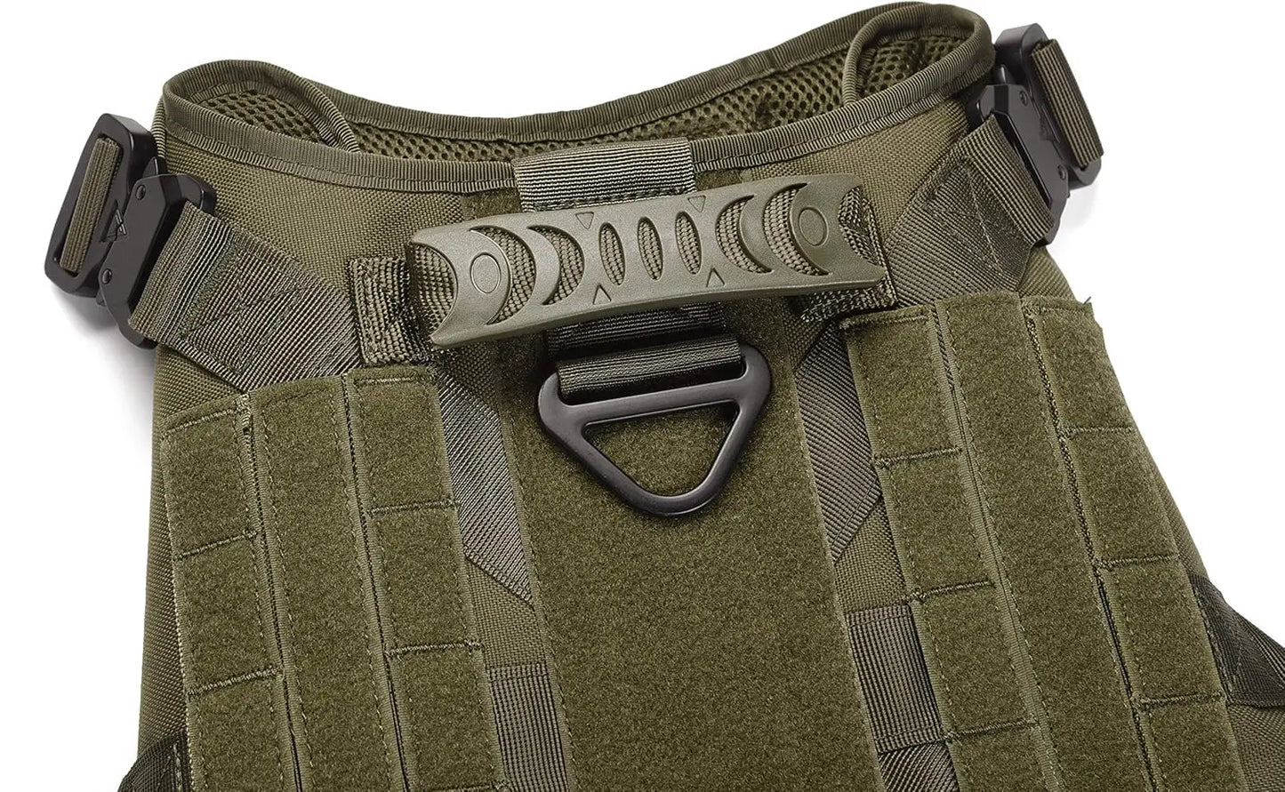 Tactical Dog Harness for Large, Heavy Duty Pet with Handle, Service Vest, Adjustable Military Dog Vest for Training Walking