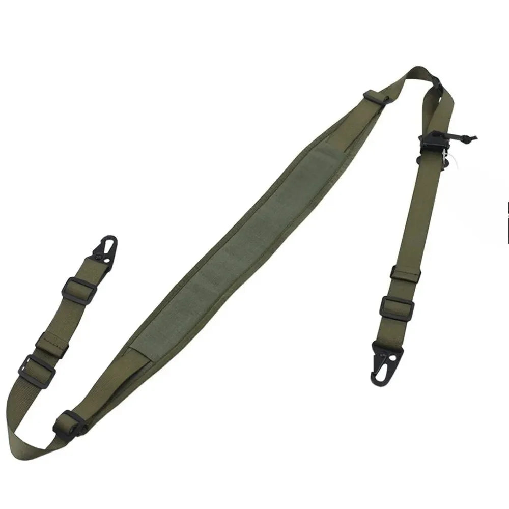 Tactical RSA Mount Padded Rifle Sling Strap Modular 1 and 2 Point 2.25 inch Wide With HK Clip Belt MAGPUL Shooting Gun Hunting