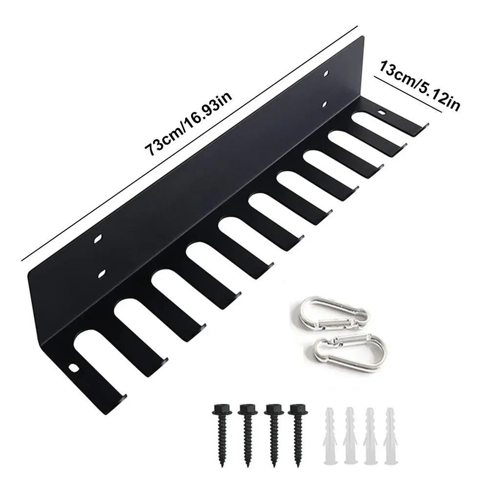 Gym Equipment Storage Rack Wall Mount Heavy Duty Gym Rack Resistance Bands Rack for Exercise Bands Lifting Belts and Jump Ropes