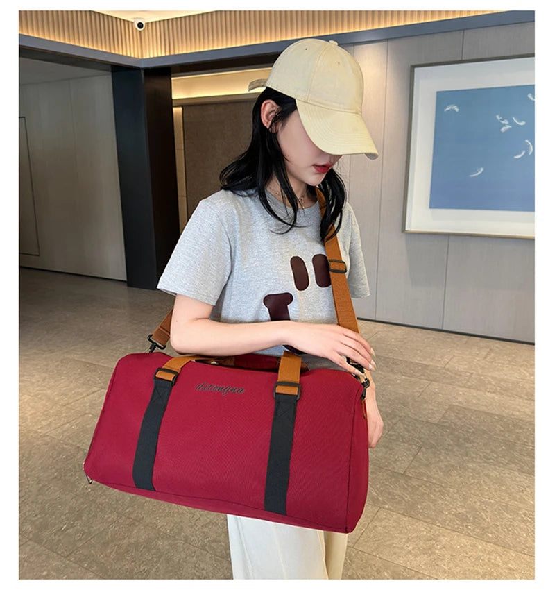 Gym Fitness Bag can Fixable Yoga Mat Sports Duffel Bags with Shoes Pack Outdoor Hiking Camping Handbag Large Luggage Portable