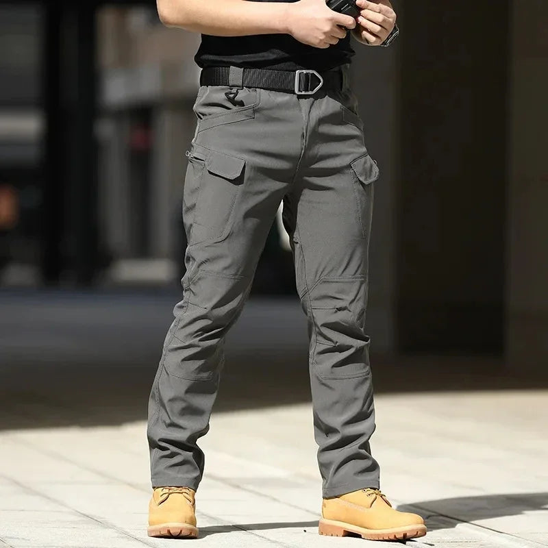 Tactical cargo pants, multi-pocket outdoor functional long pants for men, slim fit, durable and versatile
