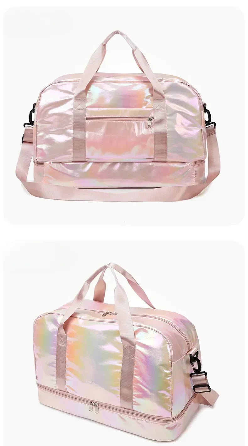 Women's gym travel bag large capacity handbag shoulder bag dry and wet separation sports fitness bag leisure luggage bag