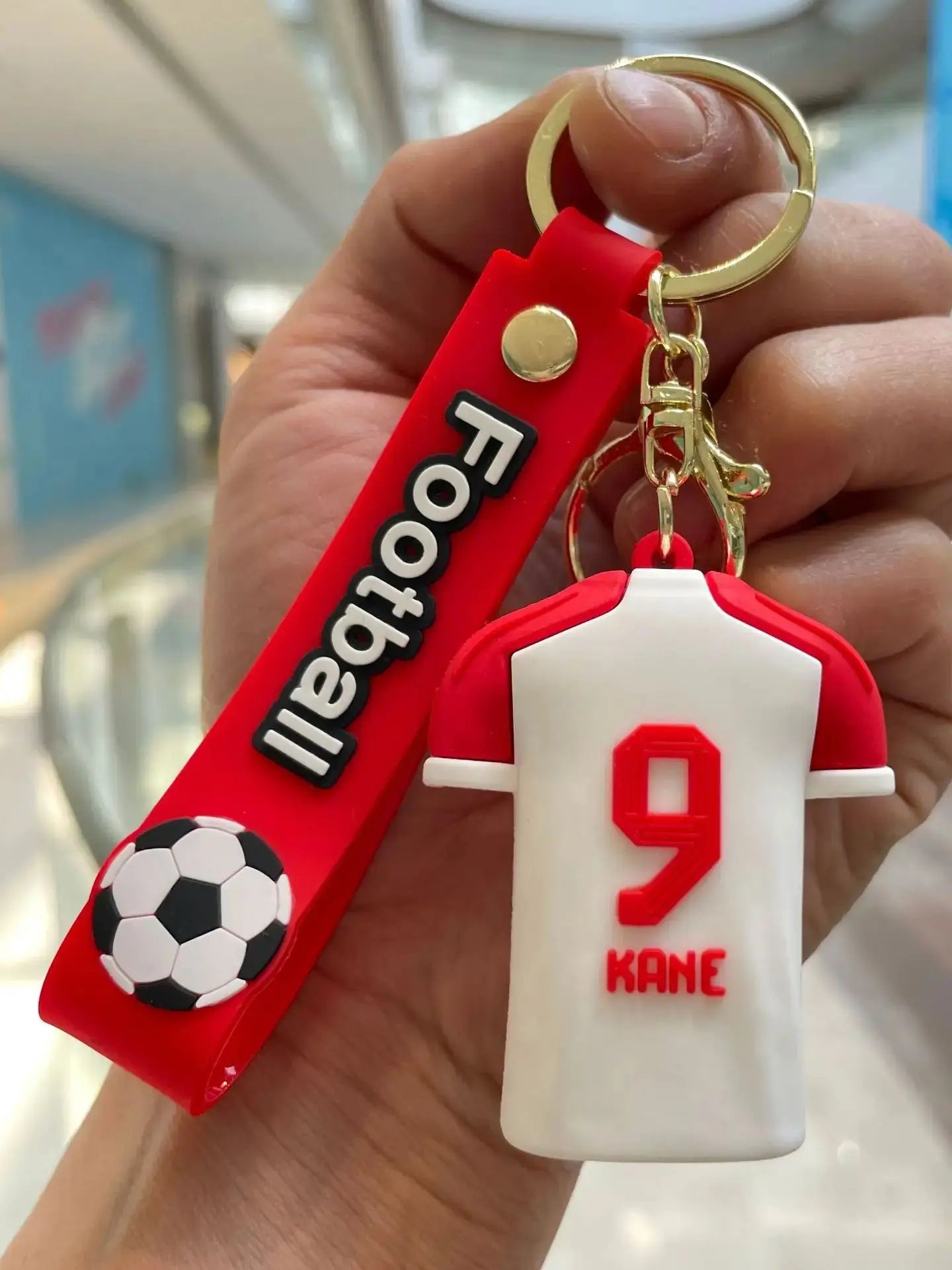 New Football Jerseys Key Chain Cartoon Figure Bag Pendant Car Key Chain Small Gift