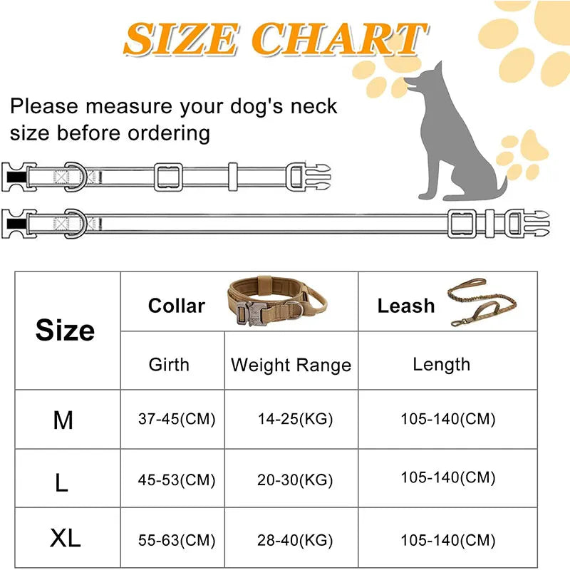 Outdoor Sports Style Tactical Dog Collar Usable Collar For Medium To Large Dogs With Traction Capability for Dog Training