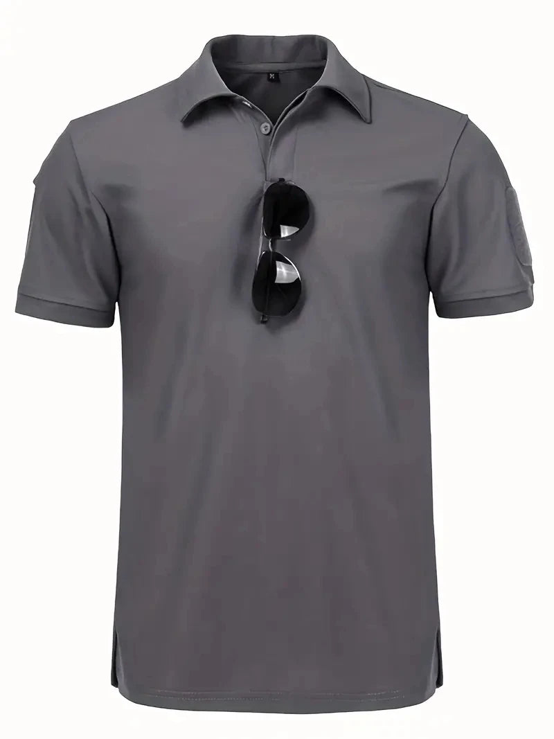 Tactical Military T-shirt Outdoor Breathable Army Combat T Shirt Quick Dry Hunting Camping Hiking Fishing Lapel Polos Tee Tops