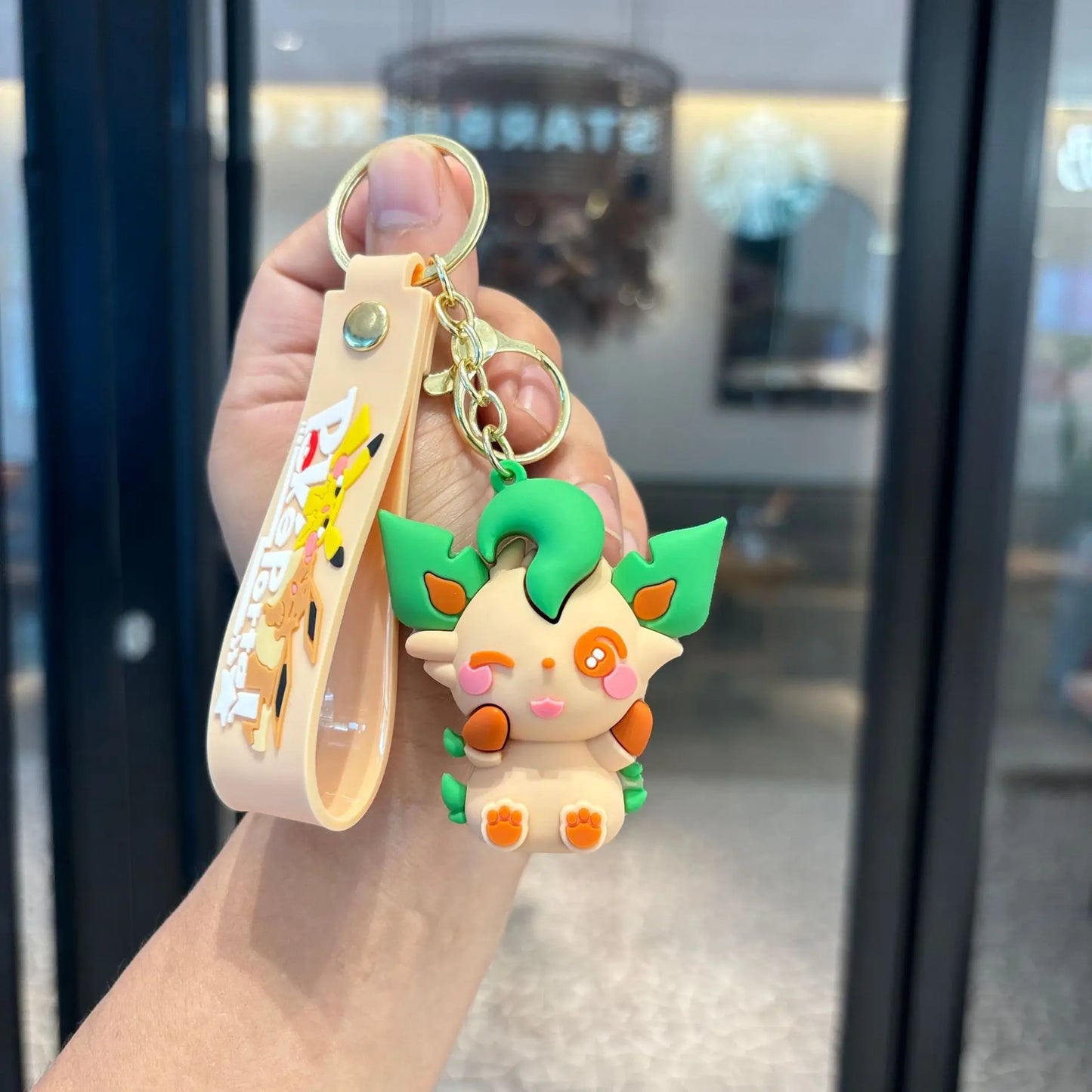 Pokémon Eevee Family Keychain Gift Set, Complete Evolution Plush Keychain with Official Pokéball Clip, Adorable Key Ring for Kid