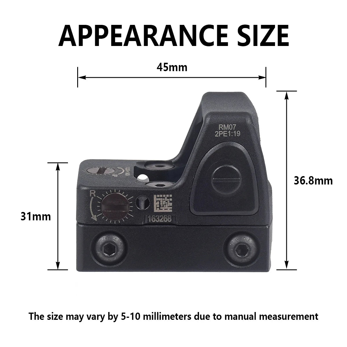 Red Dot Sight Scope RM-CC Mini Red Dot Tactical Optics Riflescope Fit 20mm Rail RMT Rifle Sight Hunting Metal-RM-HD Laser Gk
