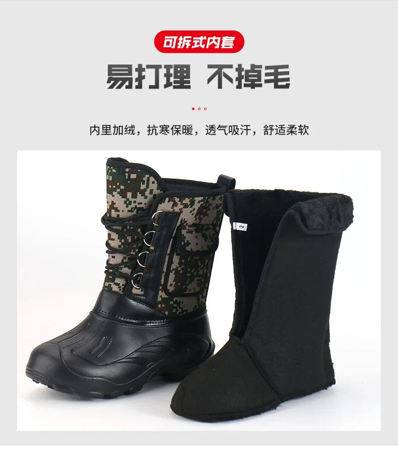 Outdoor Sports Men Boots Spring Waterproof Shoes for Men Light Rain Boots Fishing Boots Winter Snow Boots New Work Boots 2024