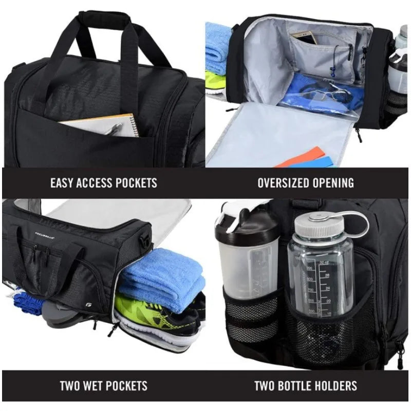 Gym Bag Waterproof Training Fitness Bags with Shoes Durable Multi-functional Handbag Outdoor Sporting Swimming Tote Sports Bag