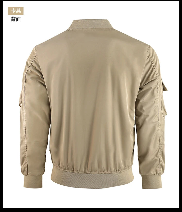 Tactical Jacket Men Autumn and Winter Casual Versatile Trend Outdoor Safari Style Cargo Coat Windproof Campus Clothing