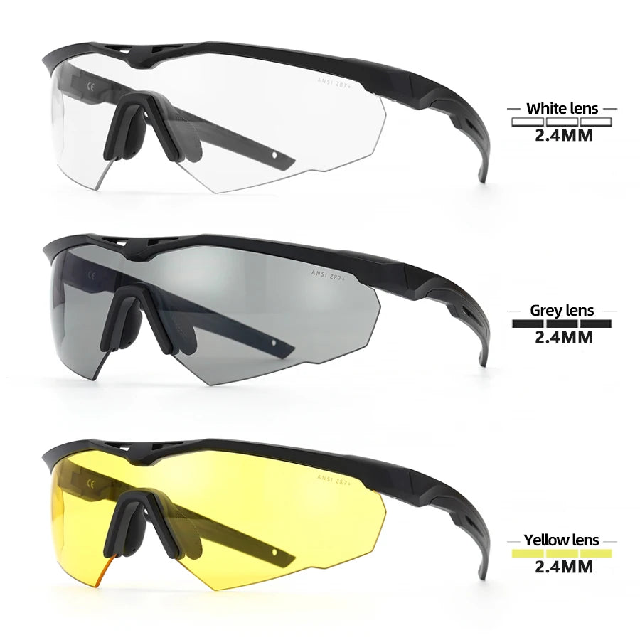 Tactical goggles, UV400, suitable for shooting range, hunting, bulletproof and explosion-proof, mountaineering, hiking
