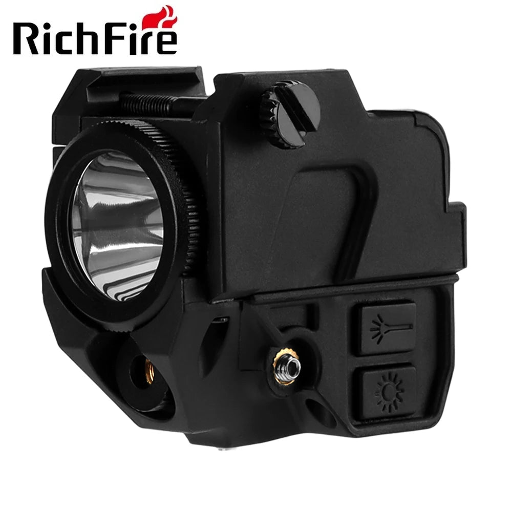 Richfire Police Flashlight 600LM and Laser Combo Sight Pistol Magnetic Charging Torch with Built in Lithium Battery