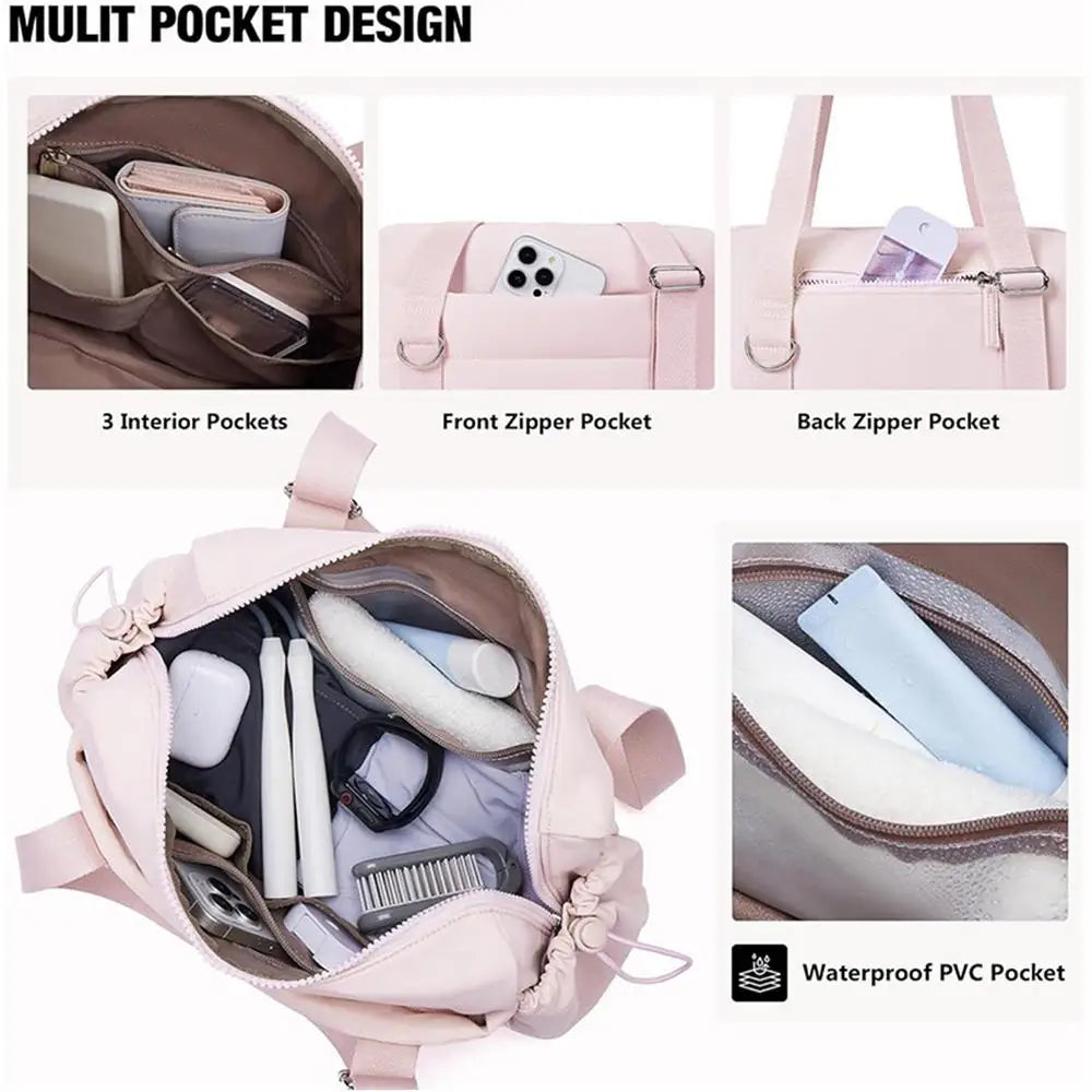 Gym Bag Travel Bag Fitness Tote With Separation For Wet And Dry Travel Duffle Pouch For Swimming Yoga Sports