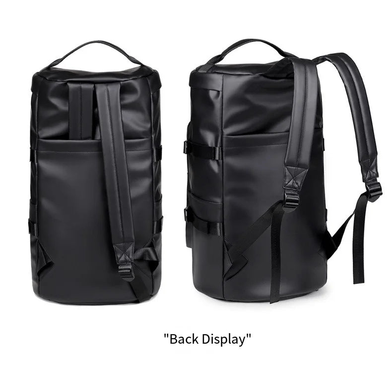 Sports Backpack, Large-Capacity Cylindrical Gym Bag, Unisex Training Bag, Dry and Wet Separation Handbag, Multi-Purpose Water-Repellent Travel Bag, Single Shoulder Crossbody Bag