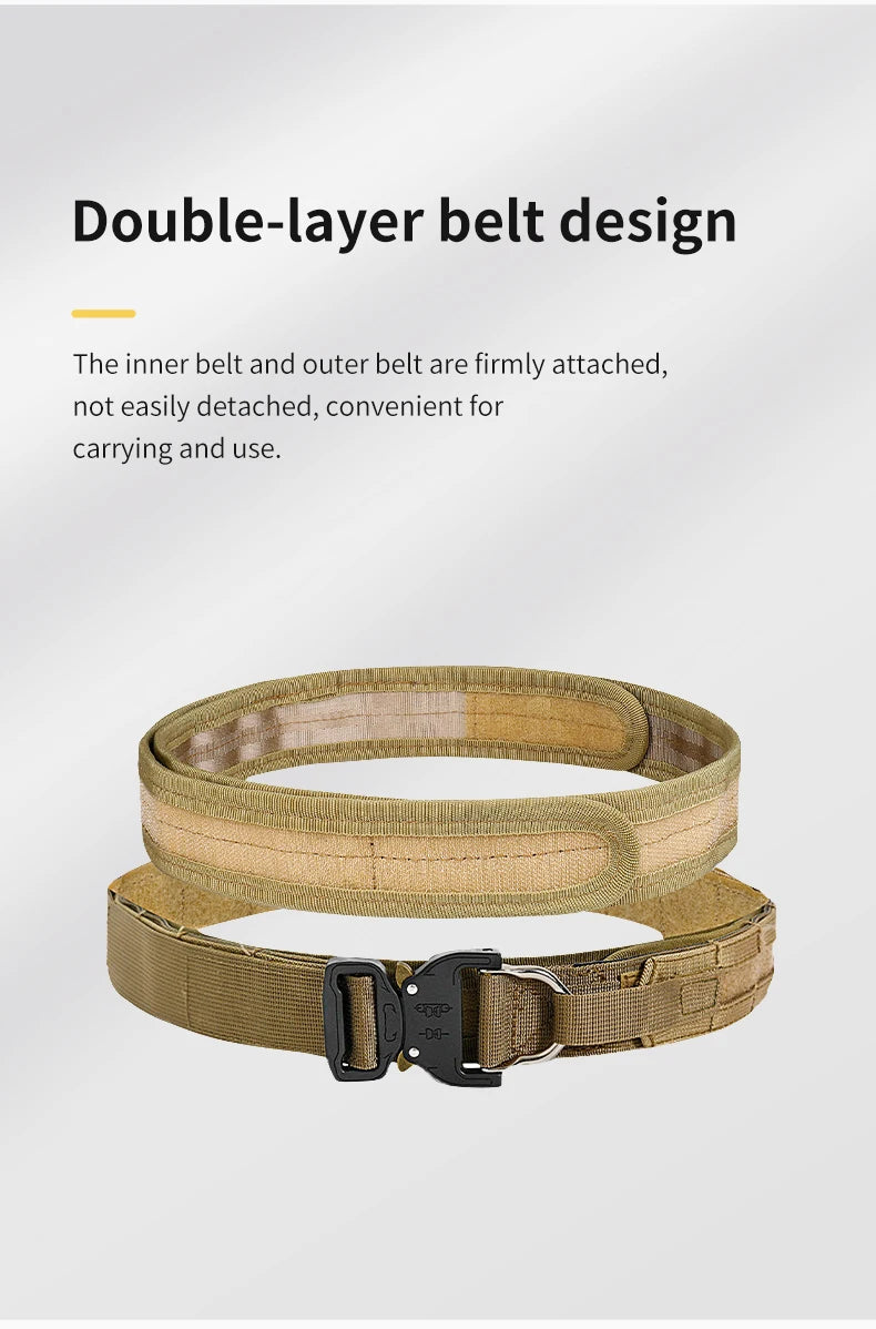 Quick-Release Tactical Belt: Durable, Stylish Braid Design, etal Buckle -Ideal for Outdoor Adventures & Daily Wear