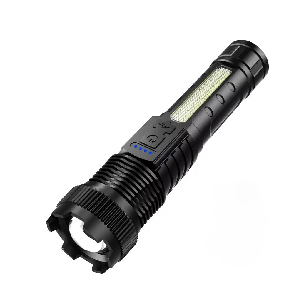 Super Bright Flashlight Built-in Battery USB C Rechargeable LED Flashlights 500000LM High Power Torch Lamp for Camping Lantern