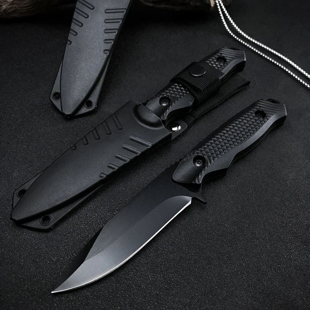 Hunt Straight Knife Outdoor Fixed Blade ABS Handle Rescue EDC Hunting Self Defense Jungle Survival Multifunctional