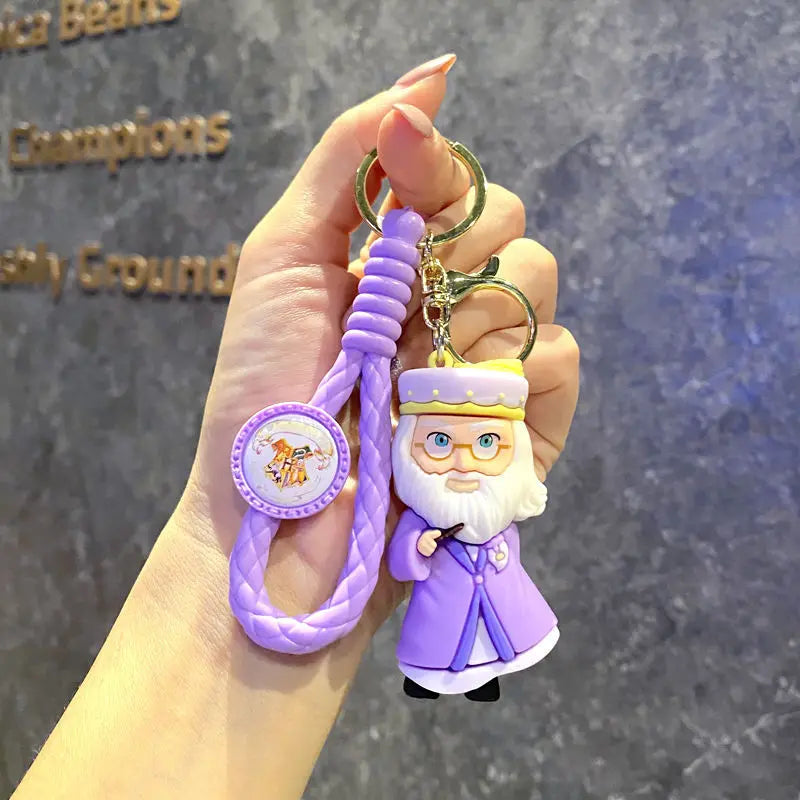 Harry Hogwarts Keychain Cute Cartoon Character Car Hanging Ornament Backpack Charm Gift for fans Kids Purse Keys Bag Decoration