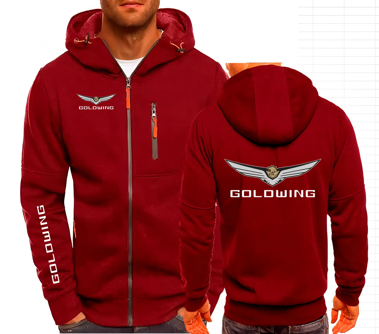 Goldwing Gl1500 GL1800 Japanese Motorcycle Men's Hoodies Sweatshirts Hoodie Fleece Men Hooded Sweatshirt S-4XL