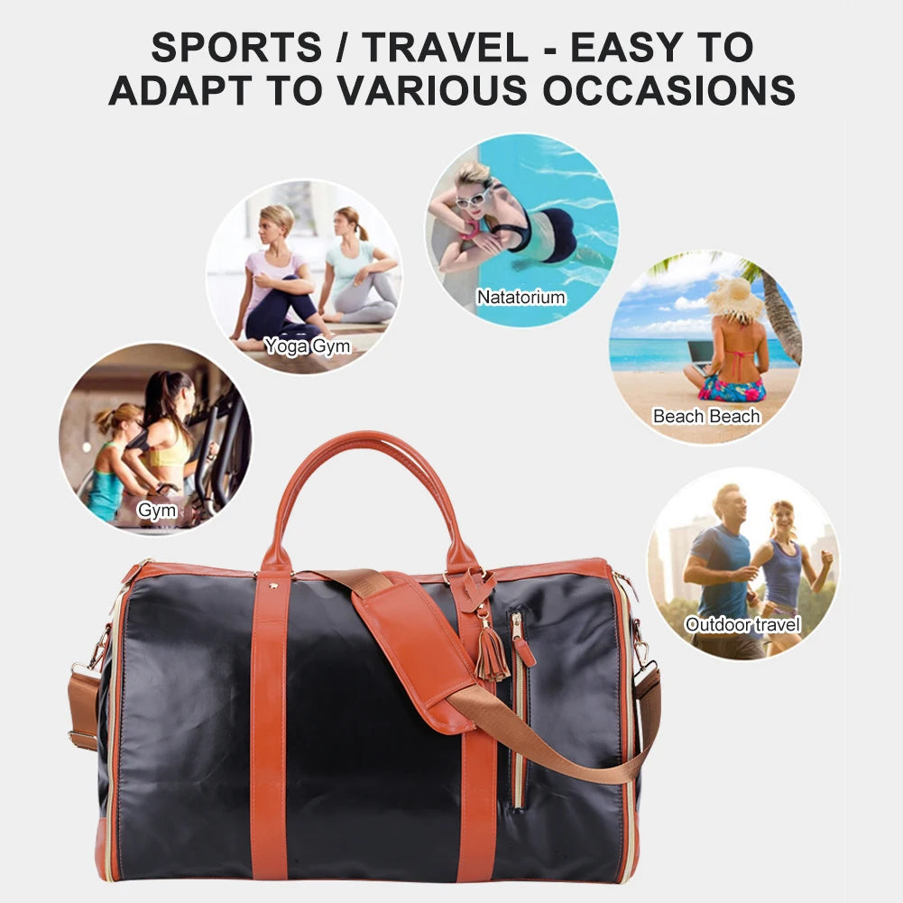 Foldable Luggage Travel Bag Gym Fitness Handbags for Women Men Outdoor Sports Shoulder Large Storage Training Long Distance Bag