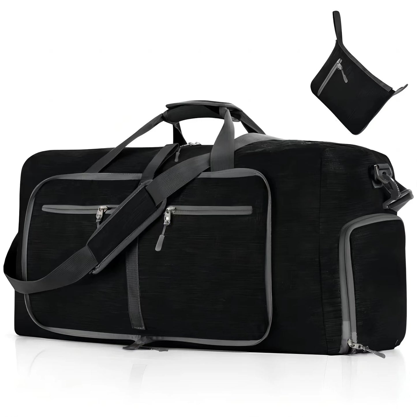 Gym Bag with Shoe Compartment Carry On Luggage Travel Bag Sports Bag Duffle Bag for Men and Women Foldable and Expandable