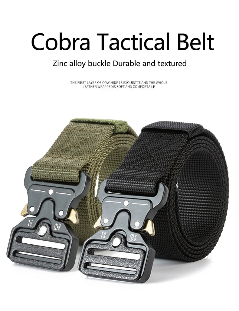 Tactical Belt, Rigger Belt, Utility Web Nylon Novelty Work Belt for Men