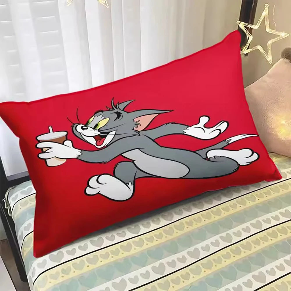 Tom and Jerry hug pillowcase surrounding cartoon Tom and Jerry long pillowcase sofa pillowcase children's holiday gift