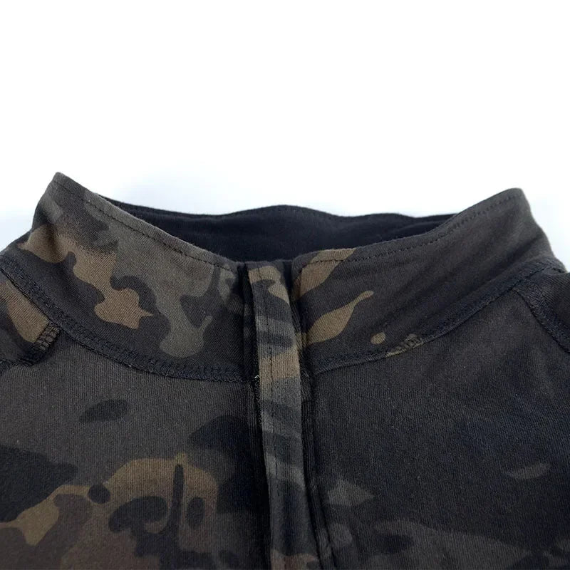 Military Tactical Shirt Men Camouflage Paintball Long Sleeve T Shirt Multicam Cotton Combat Shirts Camo Army T-Shirt
