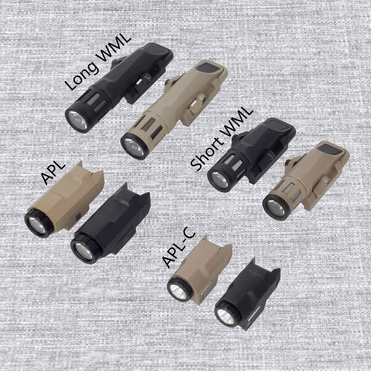 Tactical INFORCE WML Weapons Scout Flashlight Fit Airsoft Rifle AR15 APL APL-C Pistol Gun Light Hunting Strobe Torch