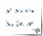 Reverse Osmosis 1/4 3/8 Hose Connection Quick Coupling 1/4 3/8 Stem L Straight Tee RO Water Aquarium Plastic Joint Pipe Fitting