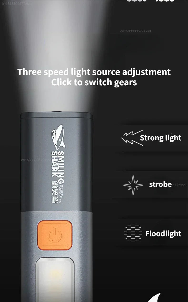 Xiaomi Strong Lighting ABS Flashlamp Charging Portable Outdoor Mini Flashlight Camping Hanging Telescopic Focus COB Side Lamp