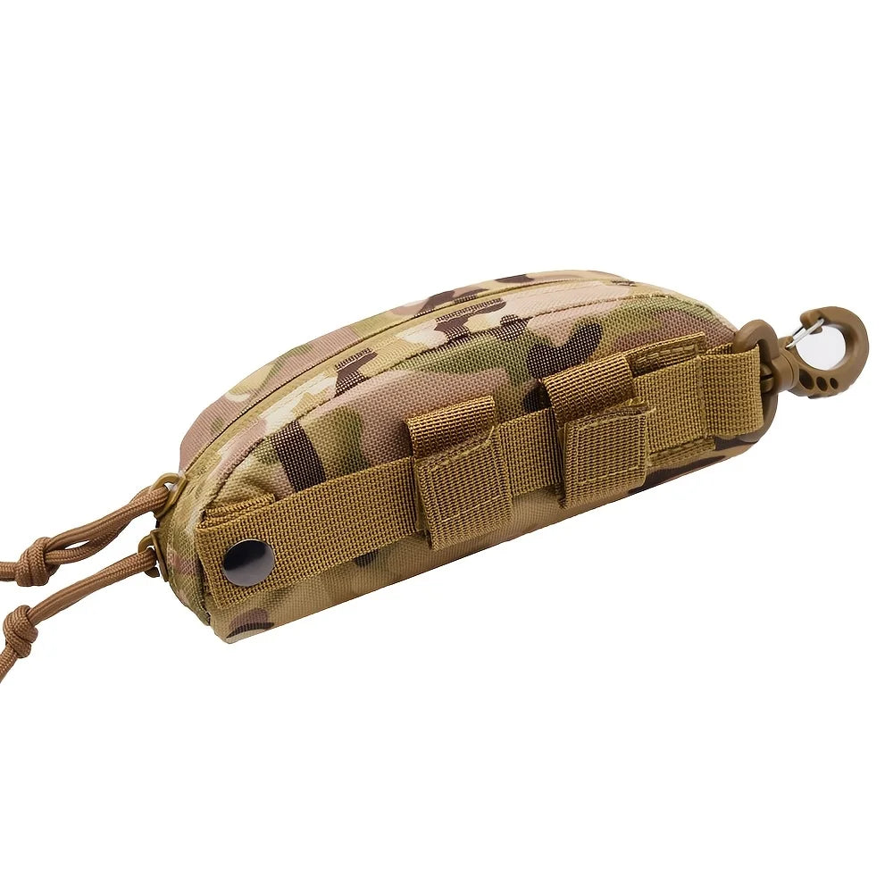 Tactical Fashion Glasses Case for Outdoor Lovers - Durable polyester, black, suitable for hunting and fishing
